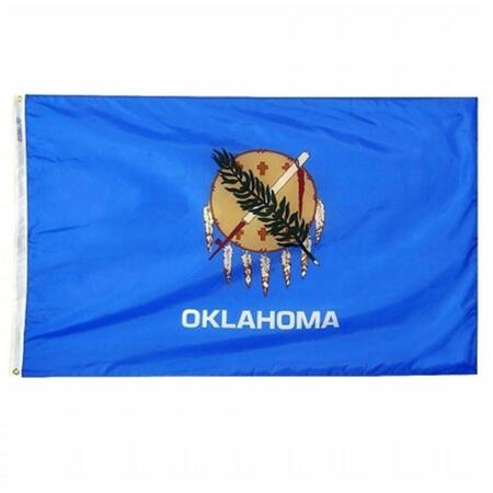 SS COLLECTIBLES 3 ft. x 5 ft. Nyl-Glo Oklahoma Flag SS37421